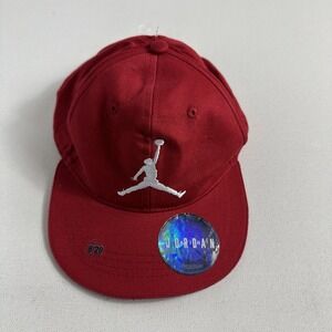 Nike Air Jordan Jumpman Youth Size 8/20 Hat Cap Fitted Stretch Red Strap back